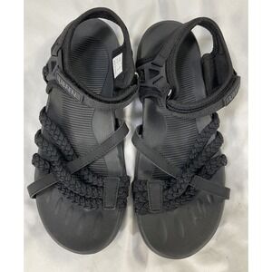 UBFEN Women Sz 39EU/8.5US Gray Braided Hiking Comfort Sport Sandals Arch Support